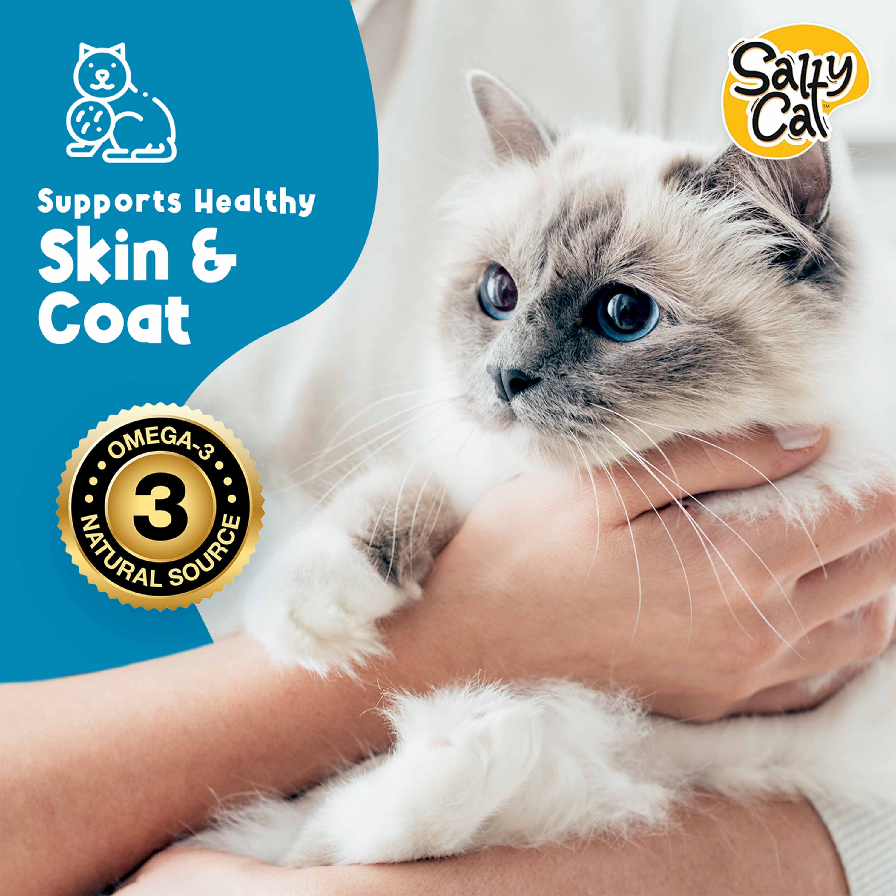 Salty Cat Purée All Day Natural Creamy Salmon Tube Treats for Cats, 15g x 48 Tubes - Image 11