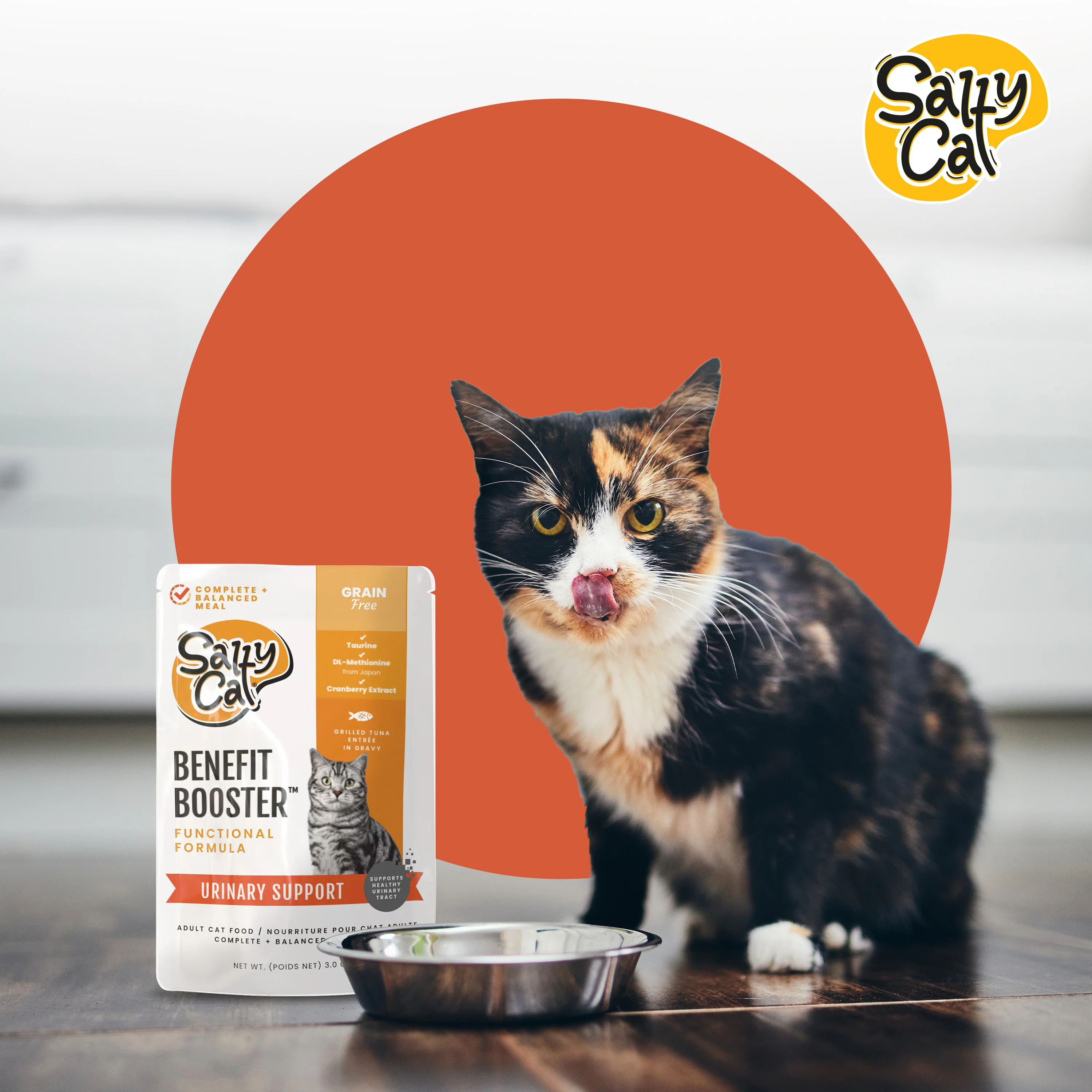 Salty Cat Benefit Booster Urinary Support Grilled Tuna Entrée in Gravy, 85g x 12 Pouches - Image 10