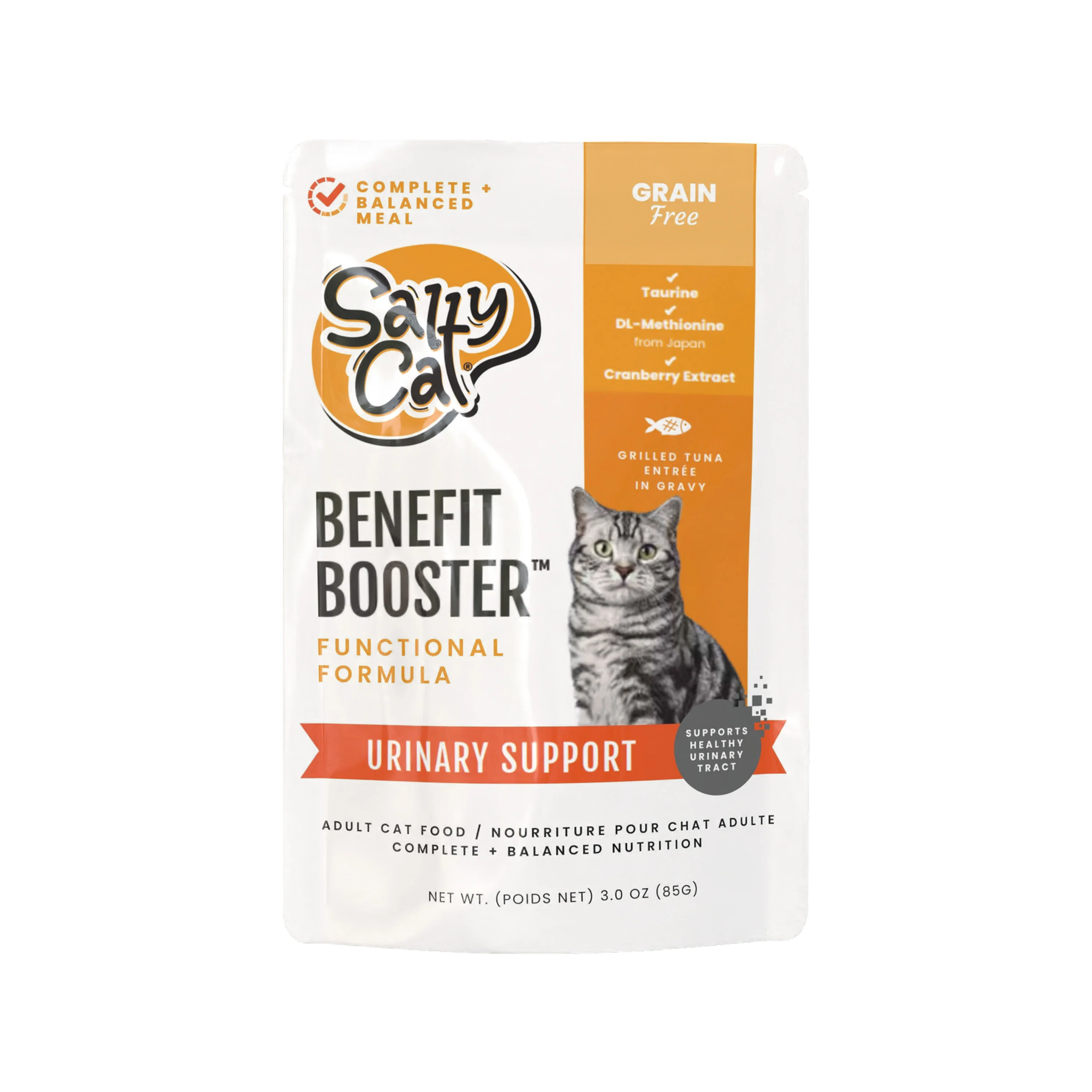 Salty Cat Benefit Booster Urinary Support Grilled Tuna Entrée in Gravy, 85g x 12 Pouches - Image 3
