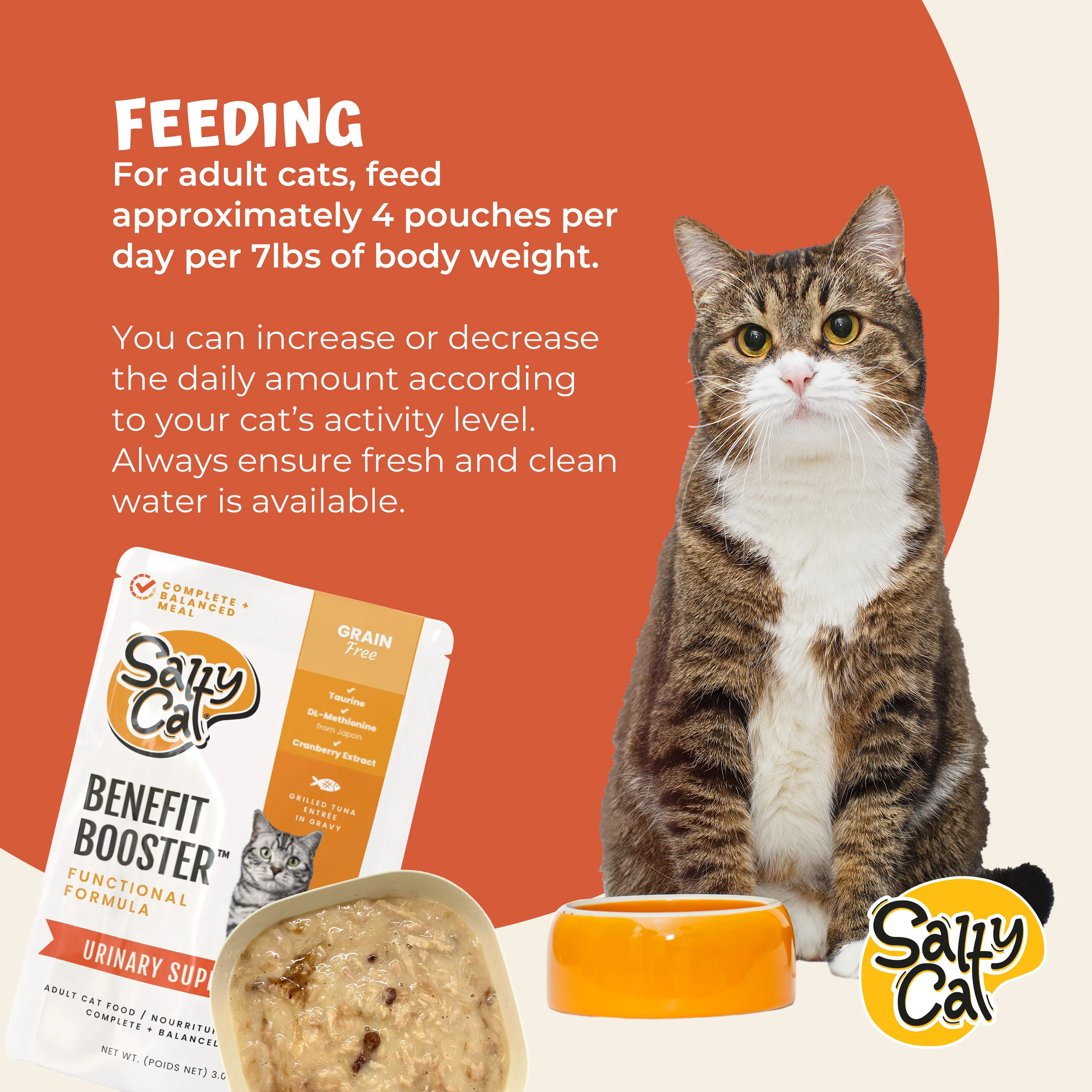 Salty Cat Benefit Booster Urinary Support Grilled Tuna Entrée in Gravy, 85g x 12 Pouches - Image 9
