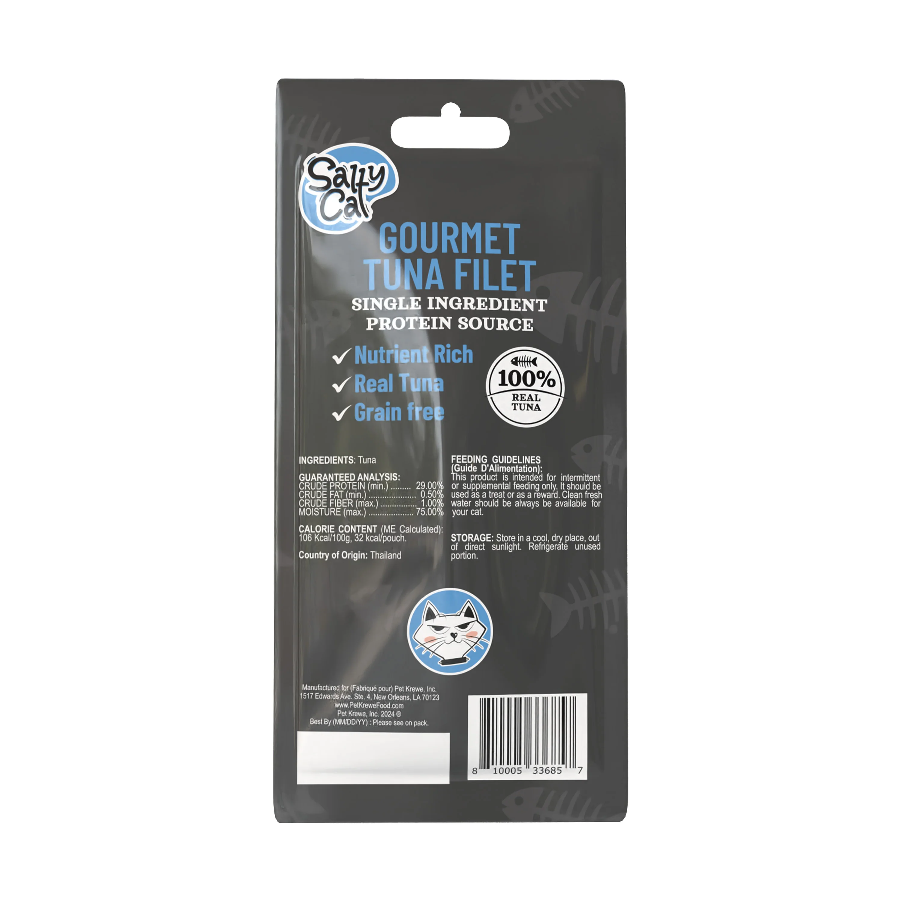Salty Cat Gourmet Natural Tuna Filet Treats for Cats, 30g x 12 Pouches - Image 4