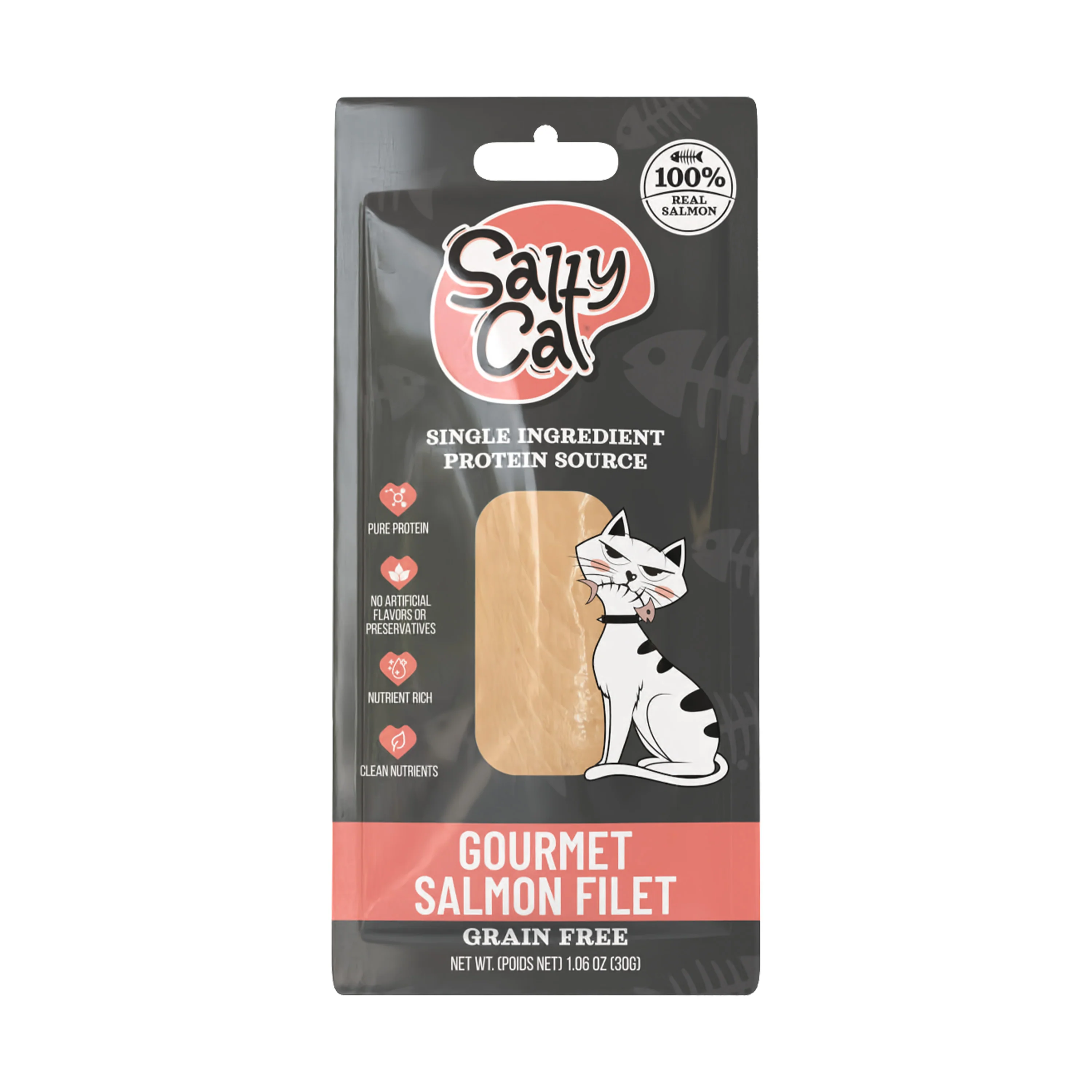 Salty Cat Gourmet Natural Tuna & Salmon Filet Treats for Cats, 30g (24-Pack) - Image 6