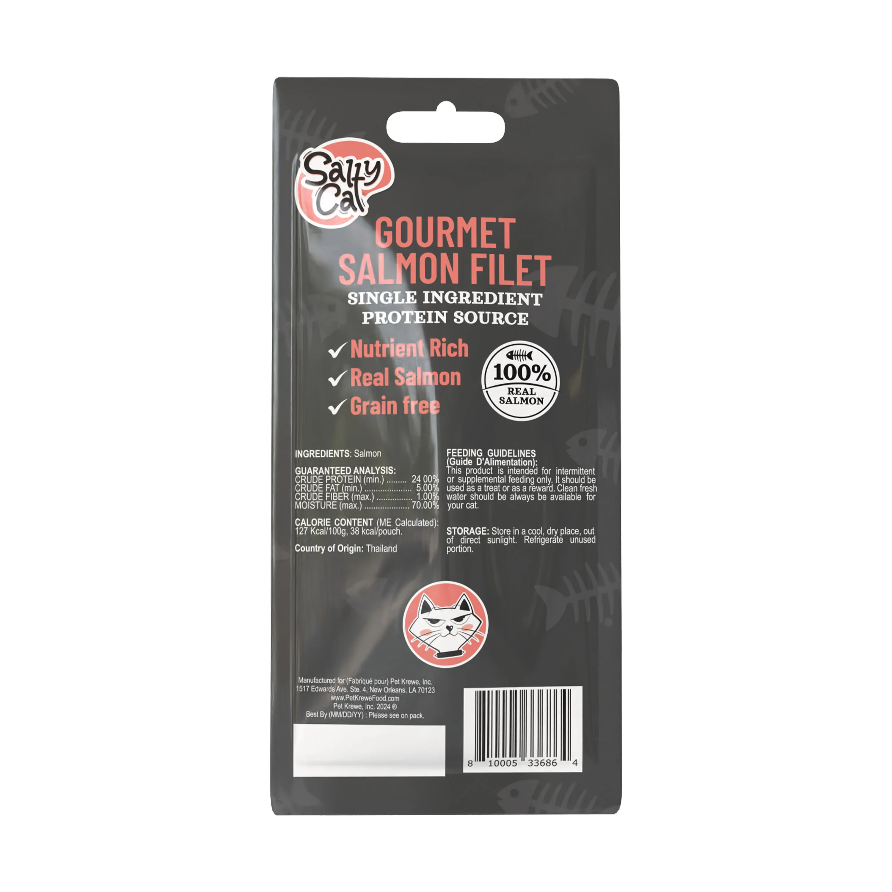 Salty Cat Gourmet Natural Tuna & Salmon Filet Treats for Cats, 30g (24-Pack) - Image 7
