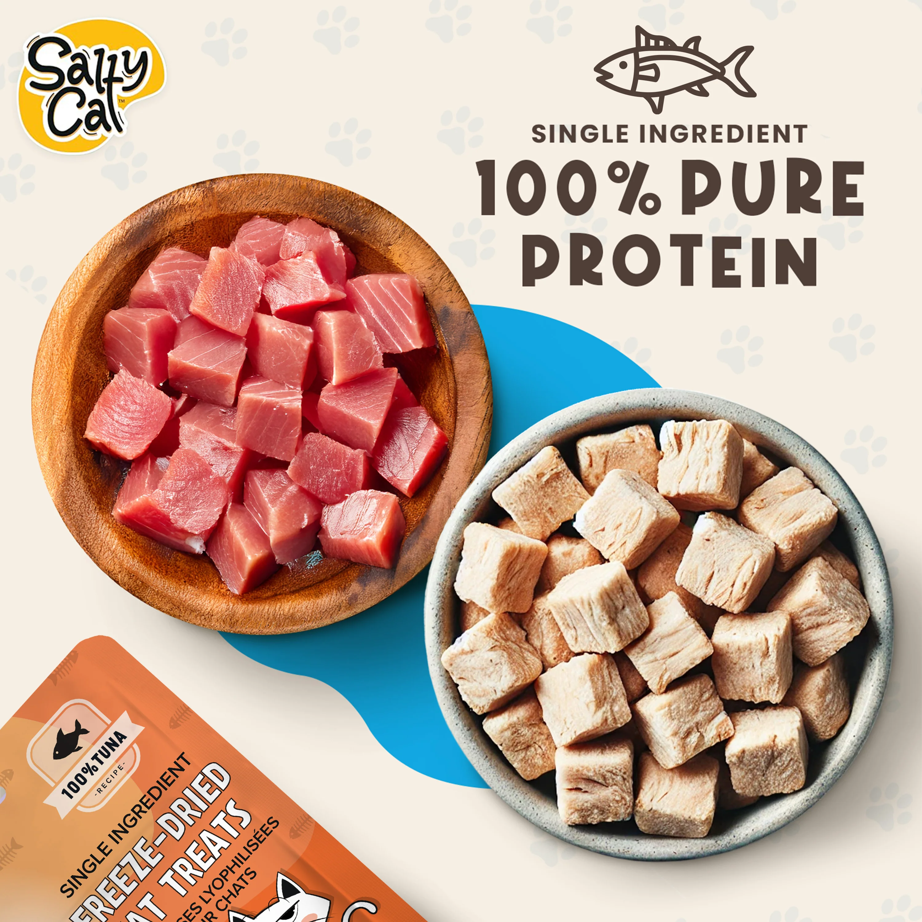 Salty Cat Freeze Dried Tuna Cat Treats 10g Bag (12-Pack) - Image 10
