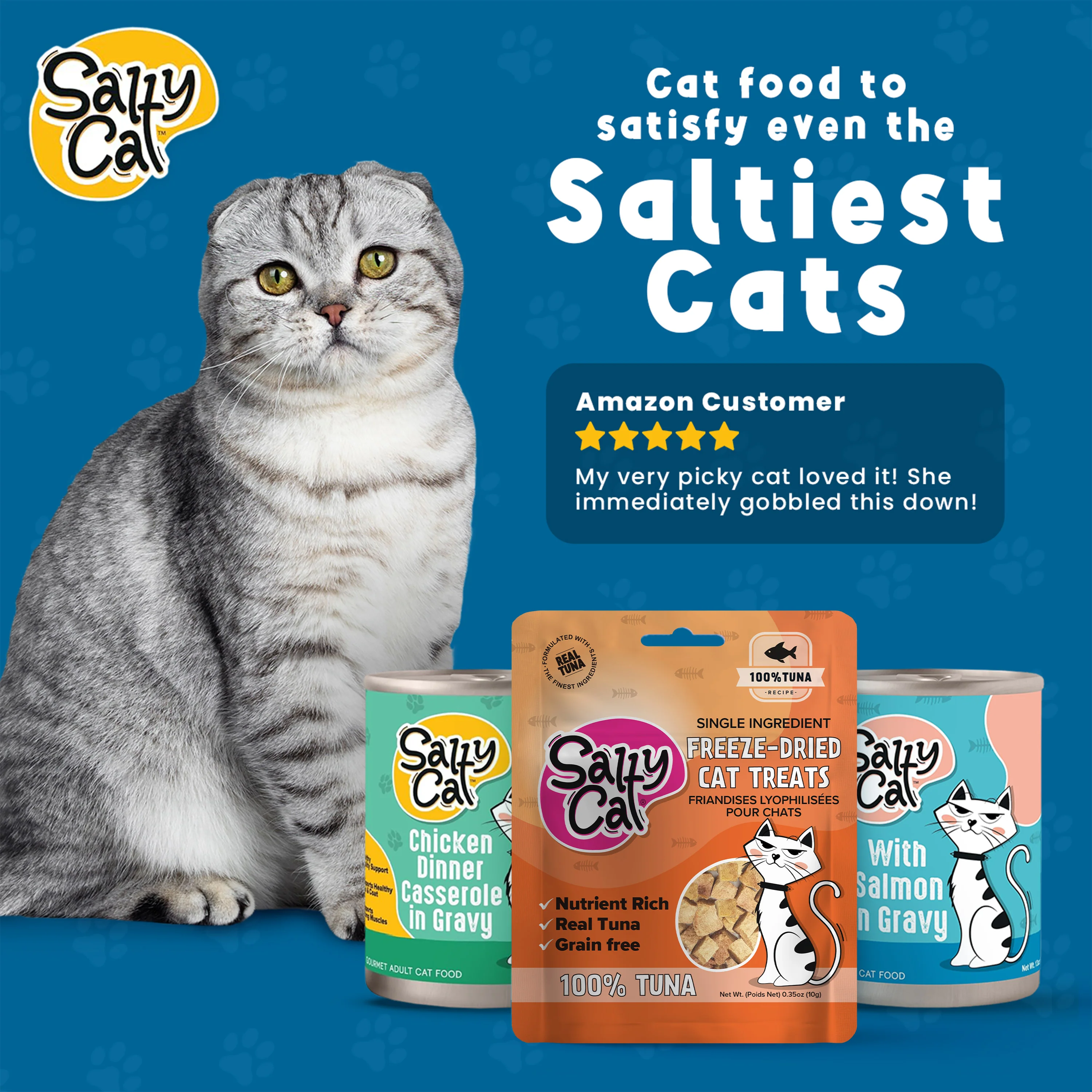 Salty Cat Freeze Dried Tuna Cat Treats 10g Bag (12-Pack) - Image 14