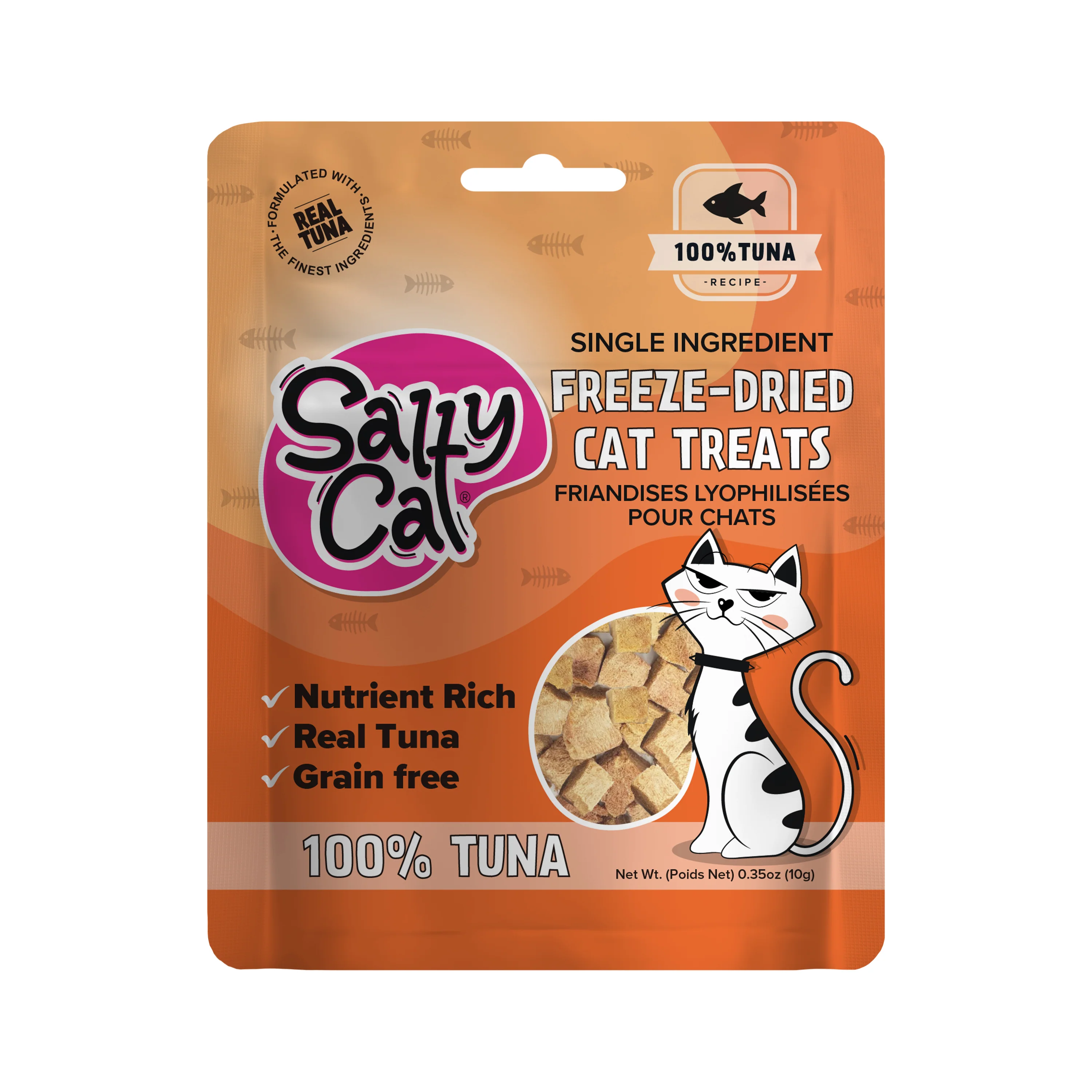 Salty Cat Freeze Dried Tuna Cat Treats 10g Bag (12-Pack) - Image 3