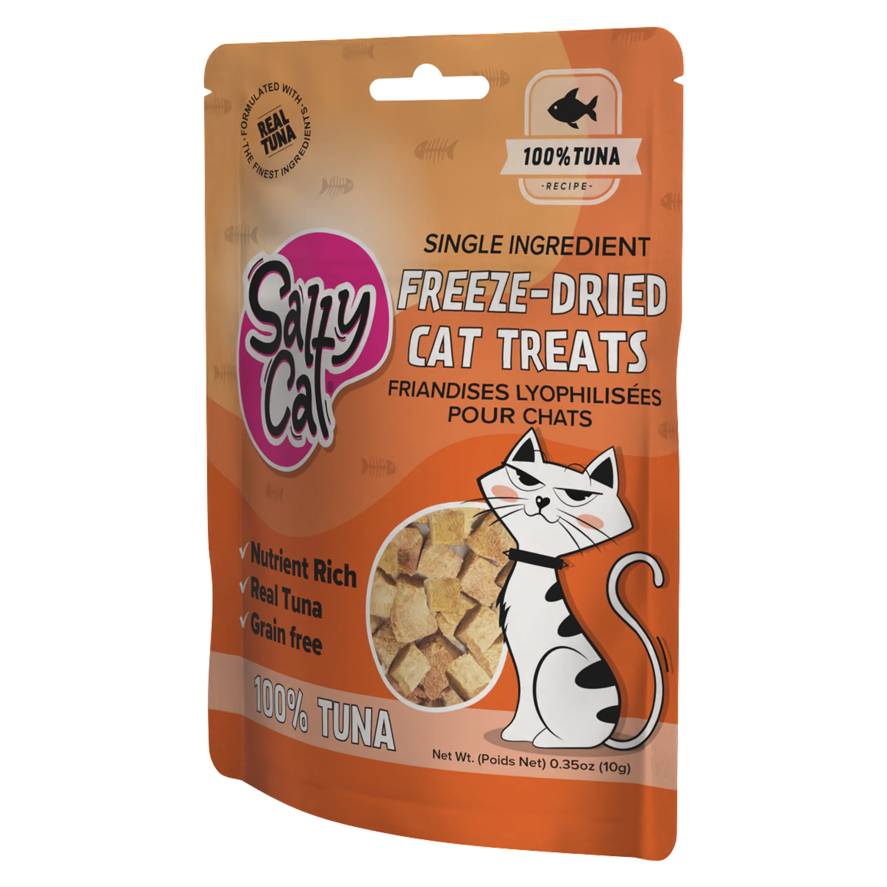 Salty Cat Freeze Dried Tuna Cat Treats 10g Bag (12-Pack) - Image 4
