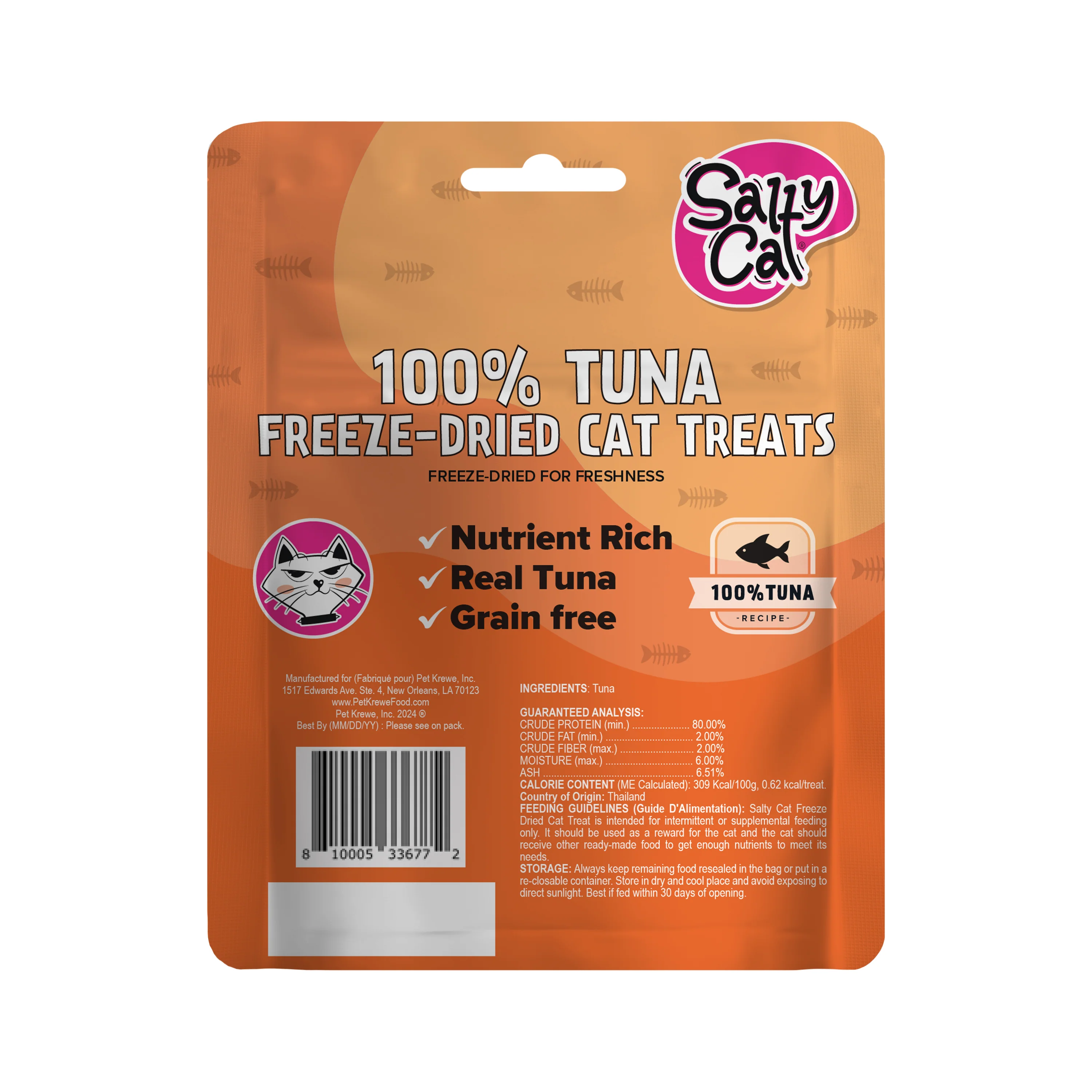 Salty Cat Freeze Dried Tuna Cat Treats 10g Bag (12-Pack) - Image 5