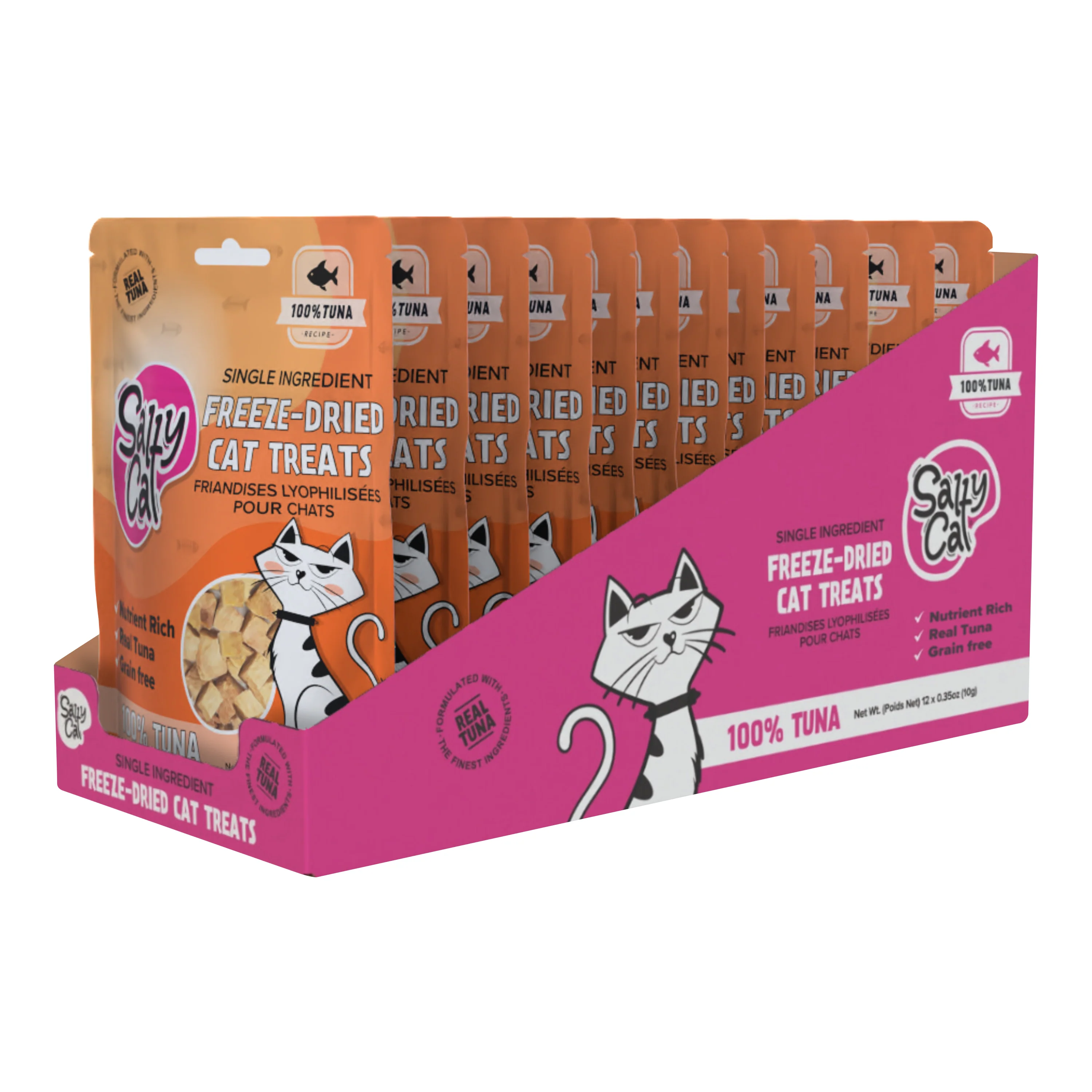 Salty Cat Freeze Dried Tuna Cat Treats 10g Bag (12-Pack) - Image 6