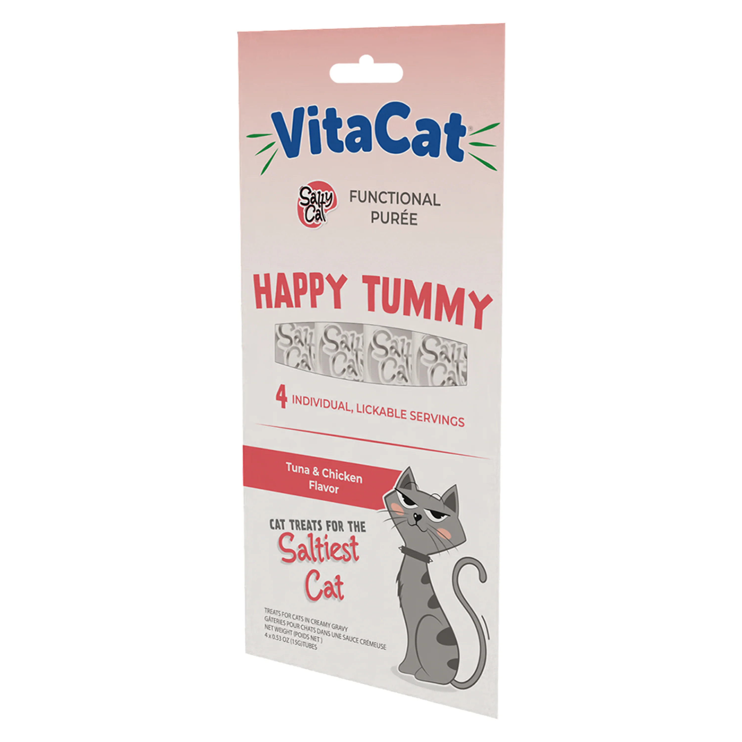 VitaCat by Salty Cat Happy Tummy Natural Treats for Cats, 15g x 48 Tubes - Image 4